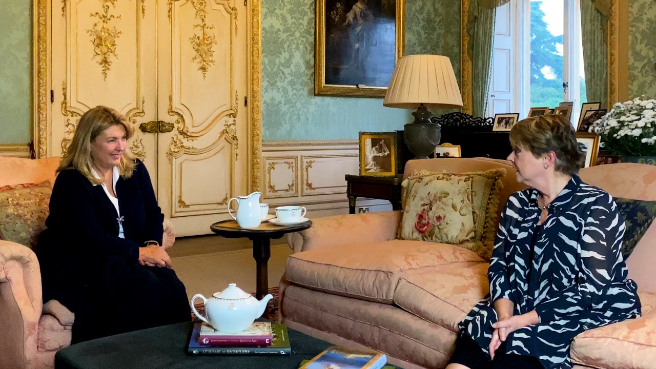 The Countess of Carnarvon interviews Anne Diamond)