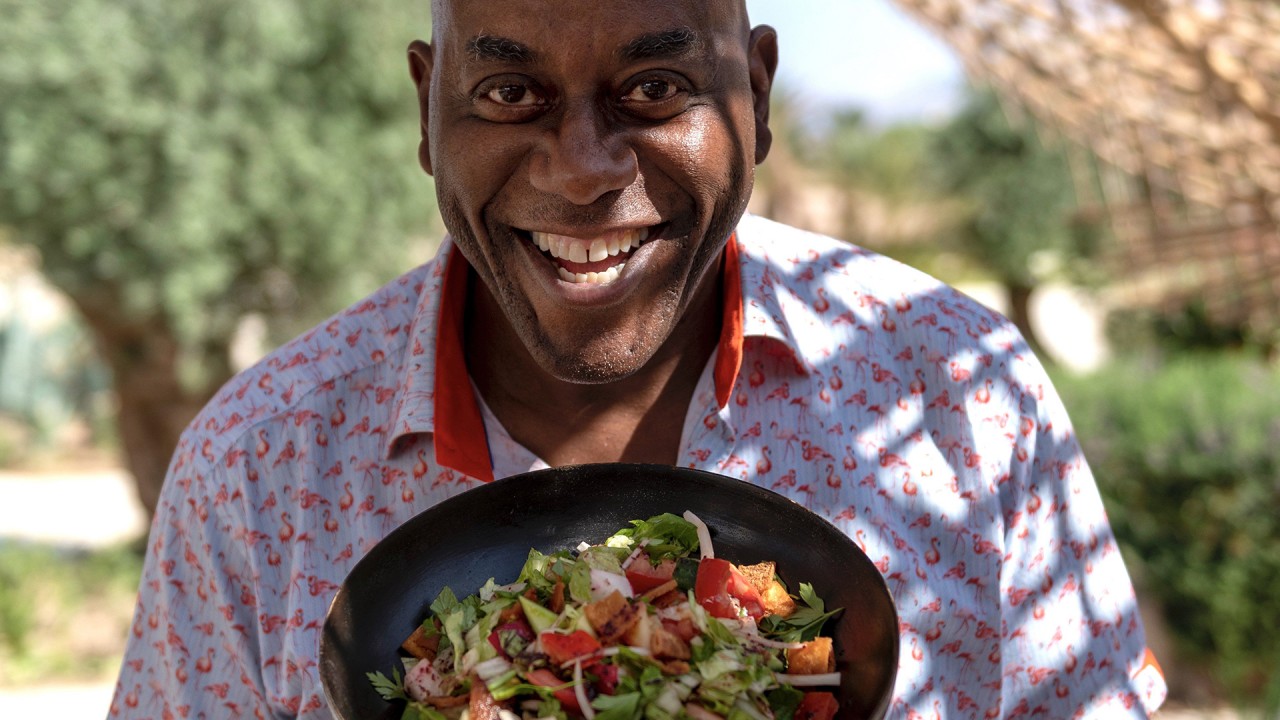 Anne Diamond interviews British Celebrity Chef Ainsley Harriot, MBE)