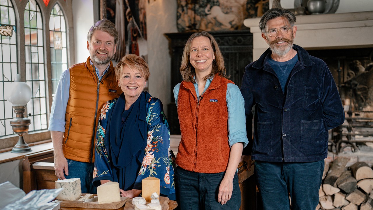 Anne Diamond interviews the Percivals, renowned cheese and wine specialists)